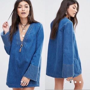 Free people denim tunic minidress